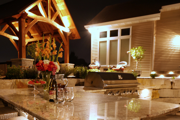 Custom outdoor living lighting company in Wisconsin